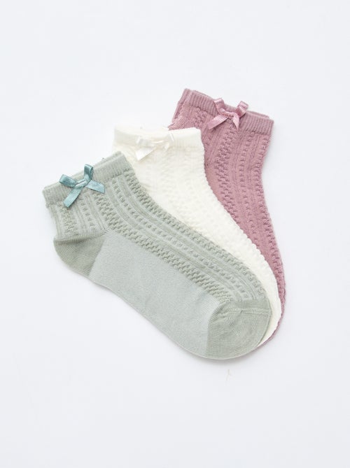 Lot de 3 socquettes à volants - Kiabi