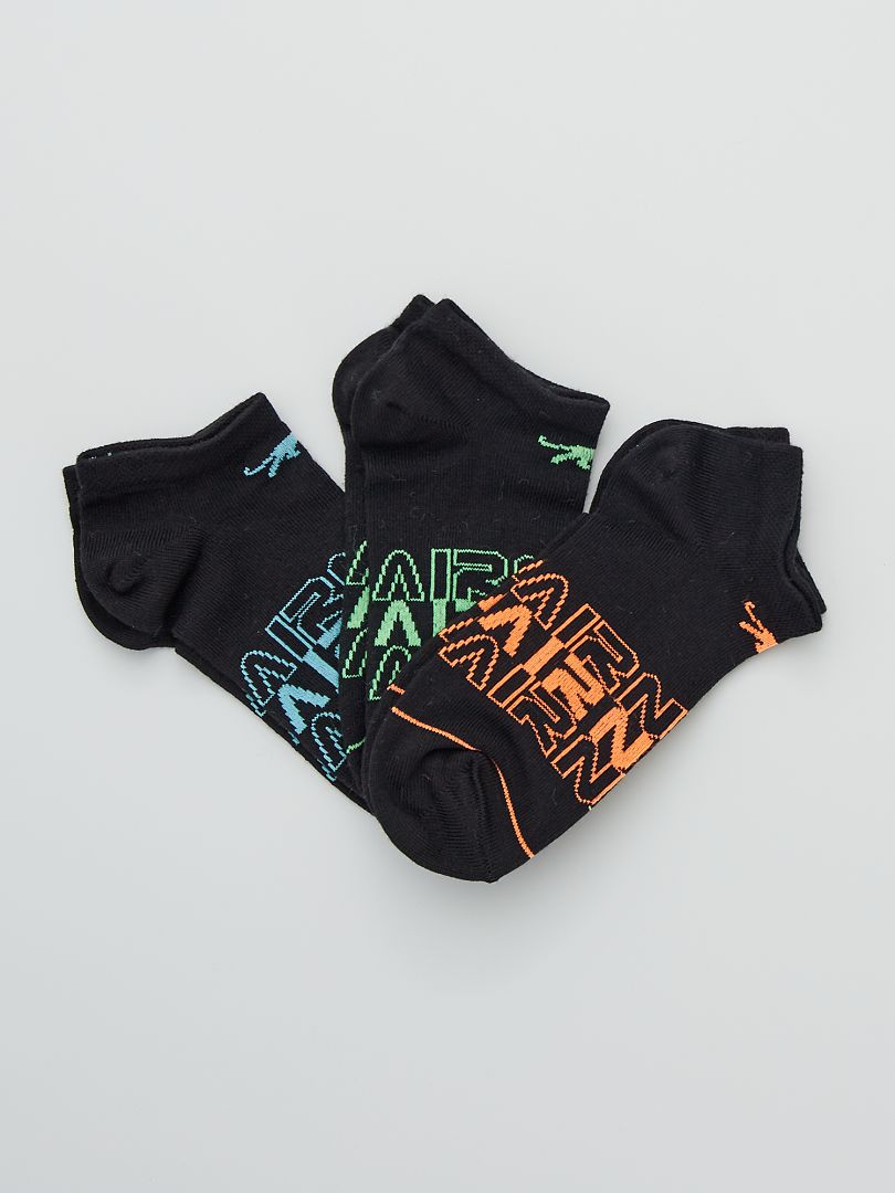 Lot de 3 socquettes 'Airness' noir - Kiabi