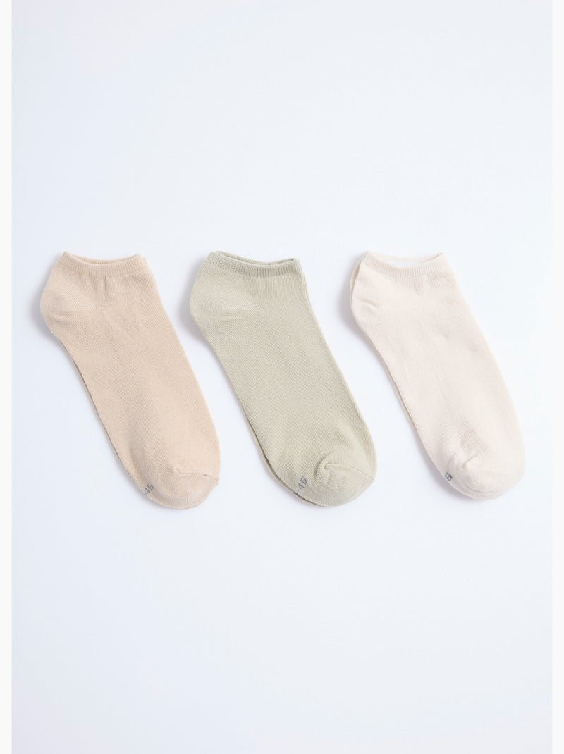 Lot de 3 Socquettes, assorti clair - AFIBEL Beige/Vert - Kiabi