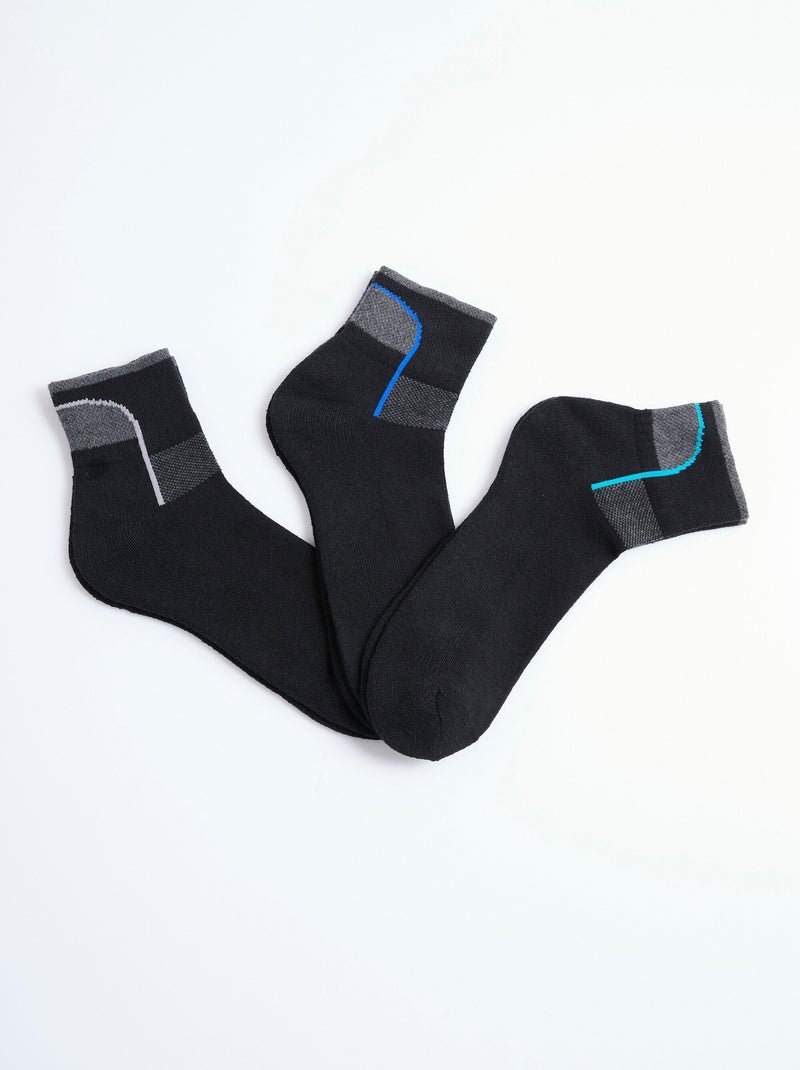 Socquettes en Coton Noires pour Homme - 12 paires Socquettes en Coton Noires pour Homme - 12 paires
