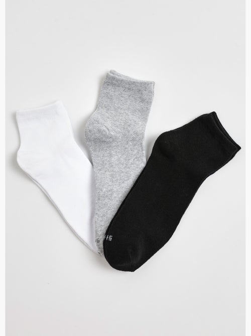 Lot de 3 Socquettes, essentiels assortis - AFIBEL - Kiabi