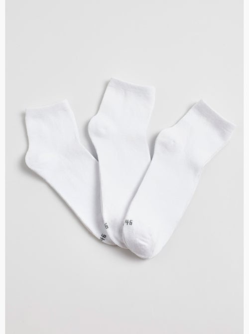 Lot de 3 Socquettes, essentiels unis - AFIBEL - Kiabi