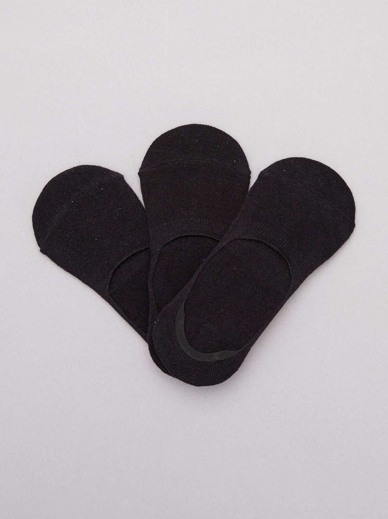 Lot de 3 socquettes noir - Kiabi