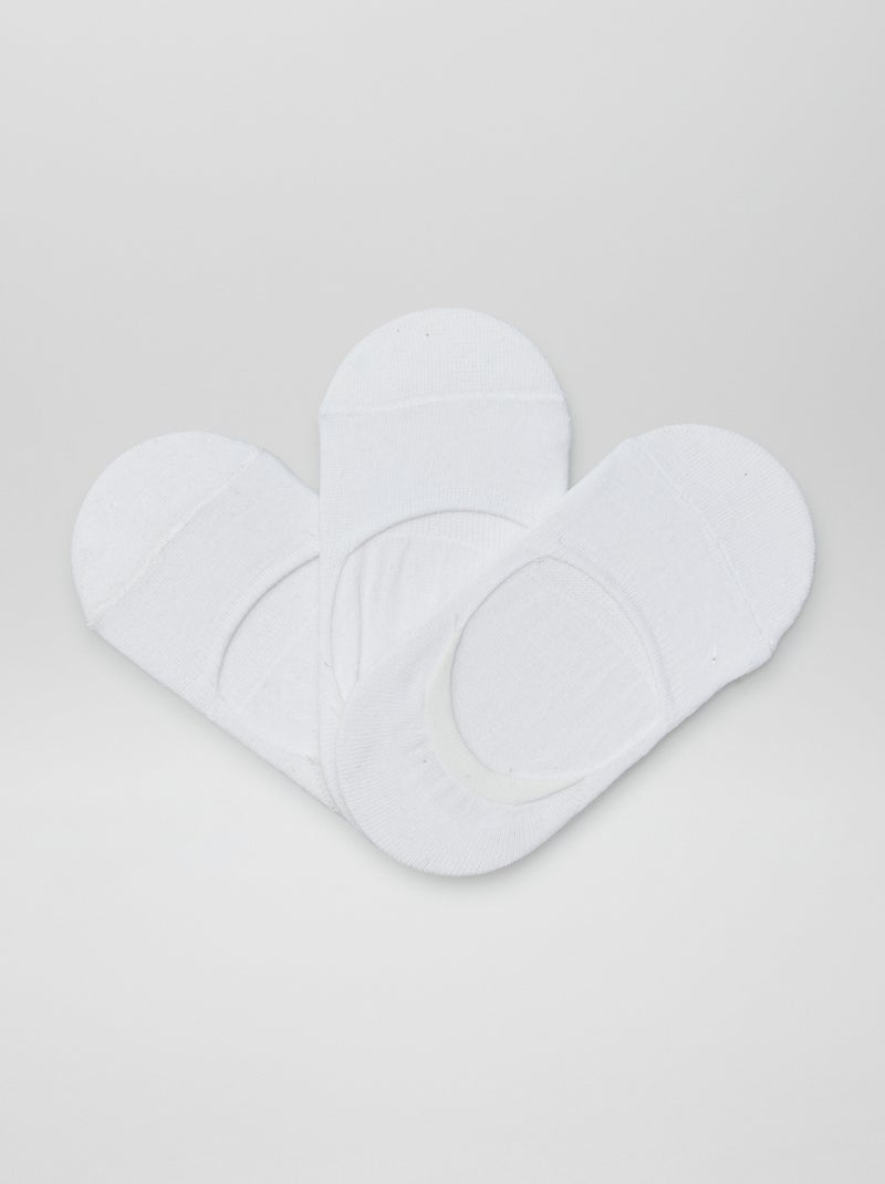 Lot de 3 socquettes unies blanc - Kiabi