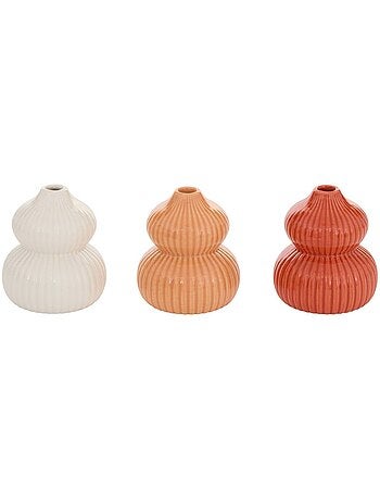 Lot de 3 soliflores en dolomite nippo