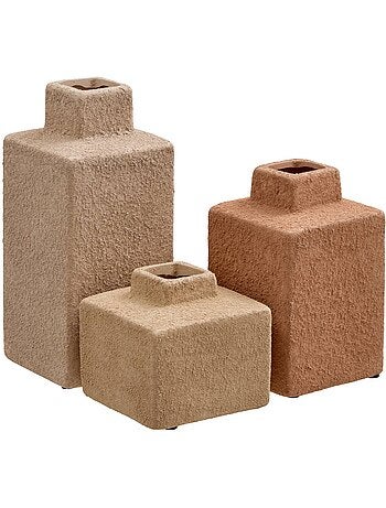 Lot de 3 soliflores en terre cuite rick