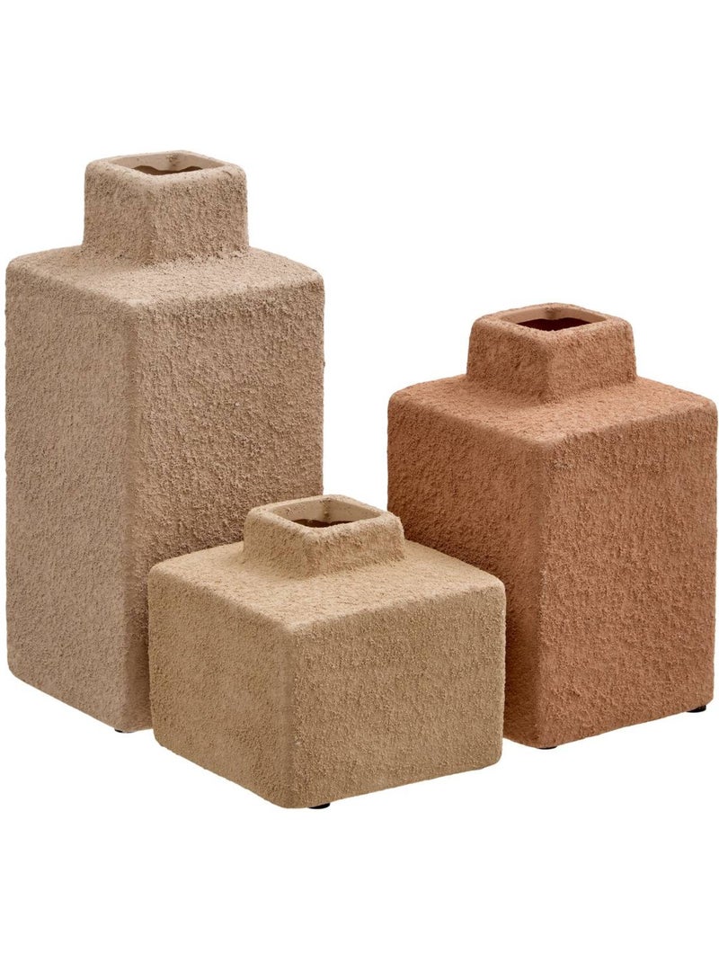 Lot de 3 soliflores en terre cuite rick Multicolore - Kiabi