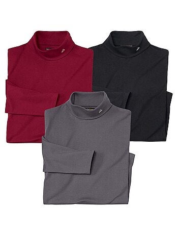 Lot de 3 Sous-Pull Col Roulé Mountain - ATLAS FOR MEN
