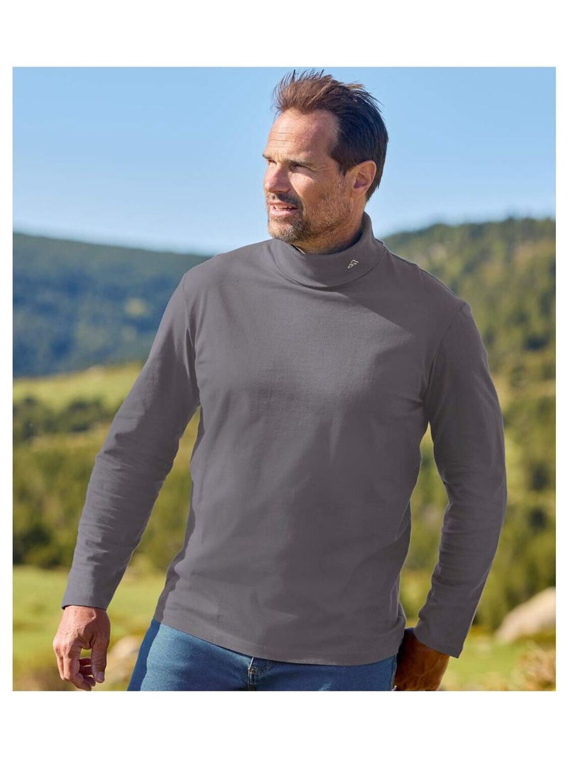 Lot de 3 Sous-Pull Col Roulé Mountain   - ATLAS FOR MEN Gris Bordeaux Noir - Kiabi
