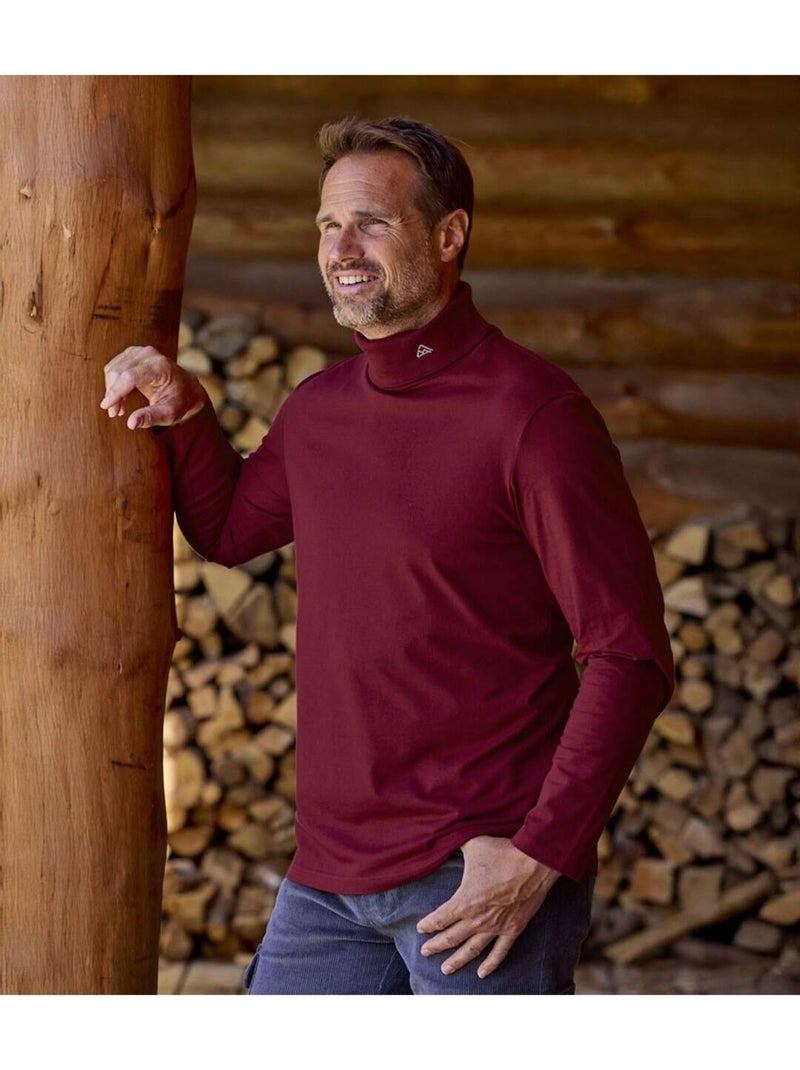 Lot de 3 Sous-Pull Col Roulé Mountain   - ATLAS FOR MEN Gris Bordeaux Noir - Kiabi