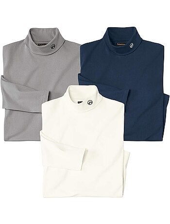 Lot de 3 Sous-Pulls Col Roul? - ATLAS FOR MEN