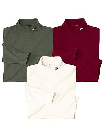 Lot de 3 Sous-Pulls Col Roulé - ATLAS FOR MEN