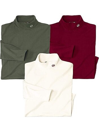 Lot de 3 sous-pulls col roulé - atlas for men