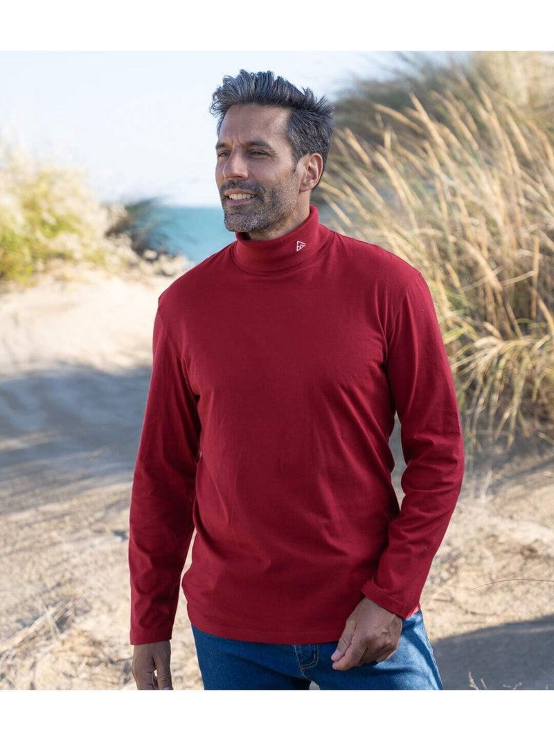 Lot de 3 Sous-Pulls Col Roulé Unis   - ATLAS FOR MEN Blanc Bordeaux Bleu - Kiabi