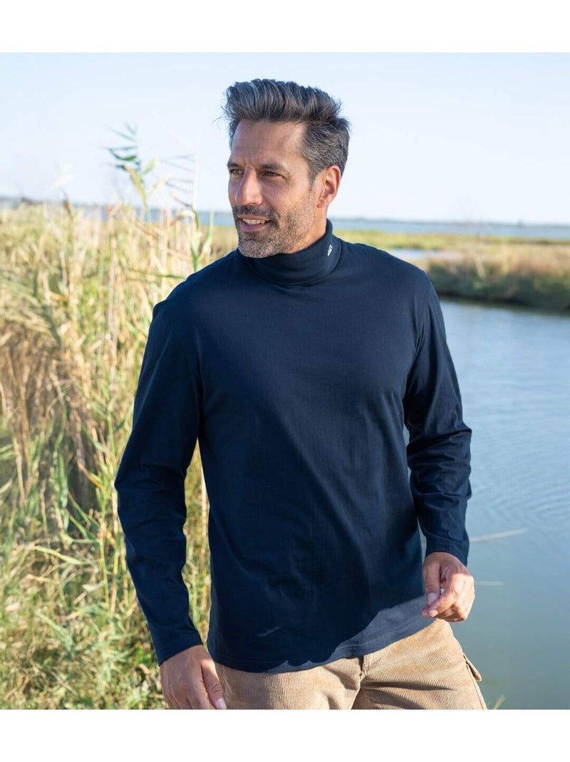 Lot de 3 Sous-Pulls Col Roulé Unis   - ATLAS FOR MEN Blanc Bordeaux Bleu - Kiabi