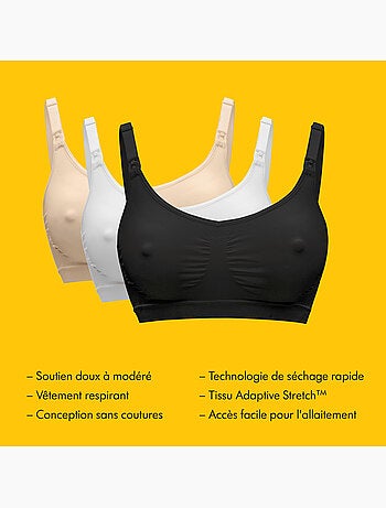 Lot de 3 soutien-gorge grossesse et allaitement Medela Keep Cool - Respirant, Adaptive Stretch,