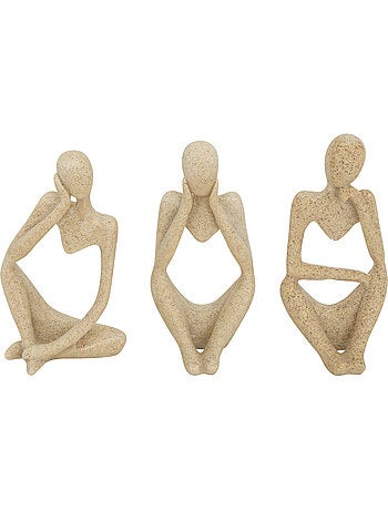Lot de 3 statuettes ABY