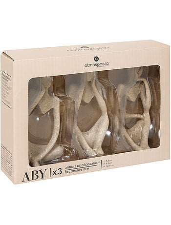 Lot de 3 statuettes ABY