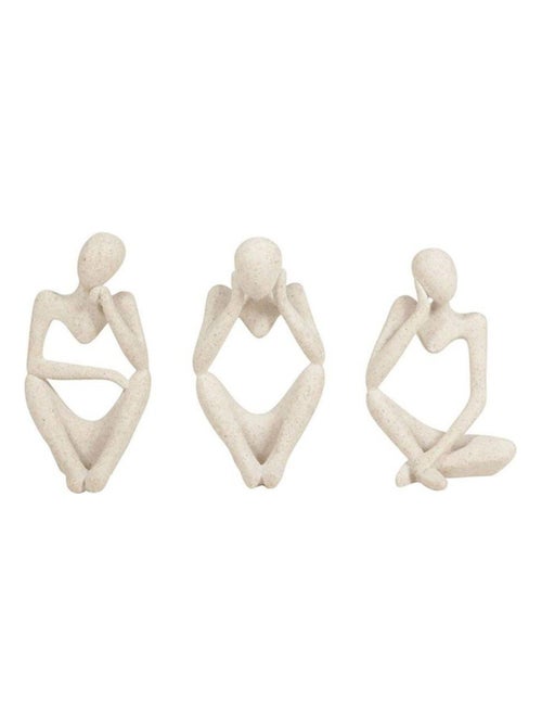 Lot de 3 statuettes dolomite contemporaines - Kiabi