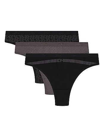 Lot de 3 Strings Les Pockets Coton