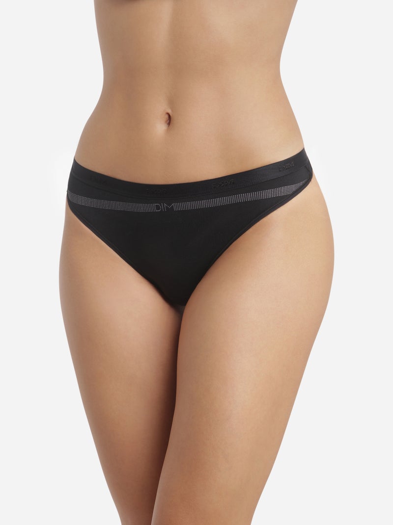 Lot de 3 Strings Coton Stretch Les Pockets Violet foncé - Kiabi