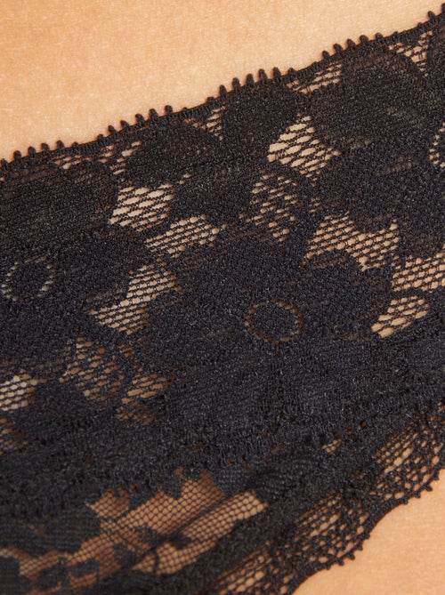 Lot de 3 strings dentelle - Kiabi