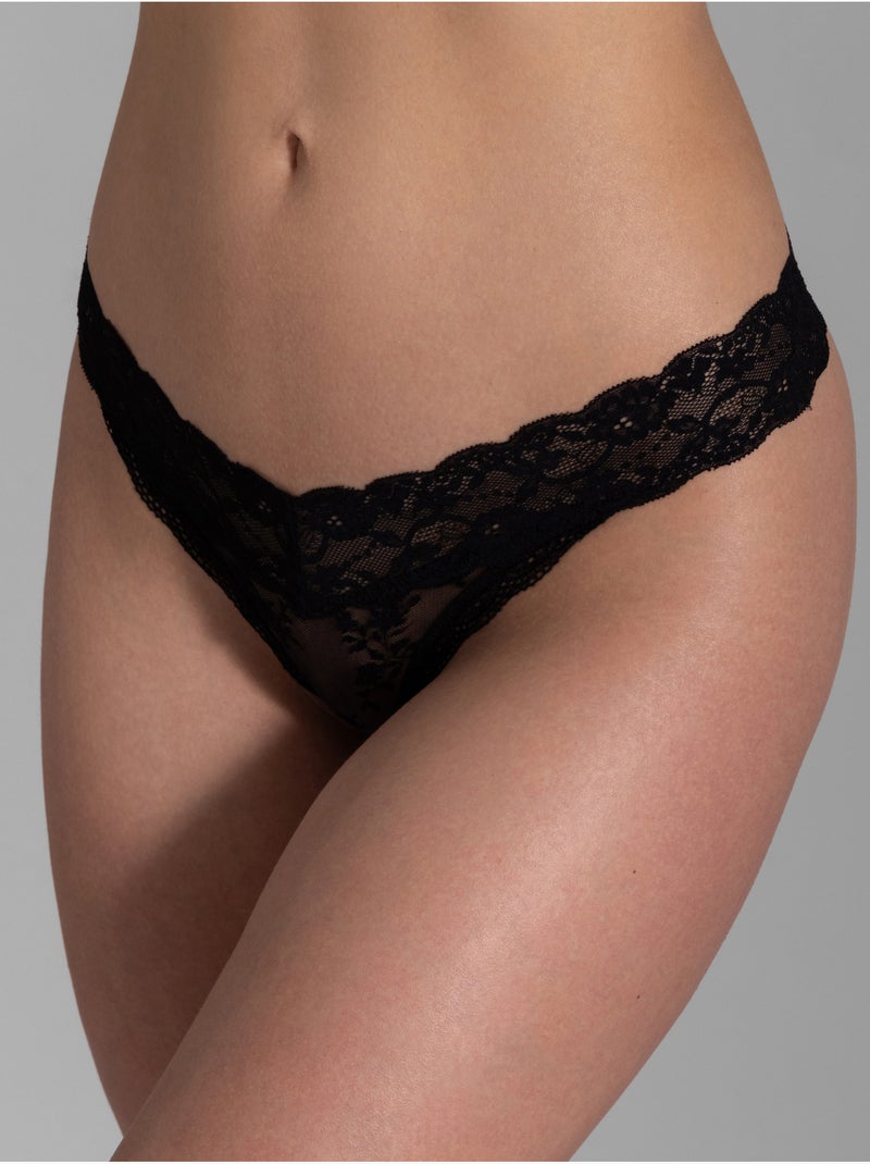 Lot de 3 strings en dentelle Dorina Noir Beige Blanc - Kiabi