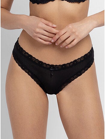 Lot de 3 strings essentiels en microfibre Dorina