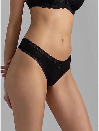 Lot de 3 strings essentiels en microfibre Dorina