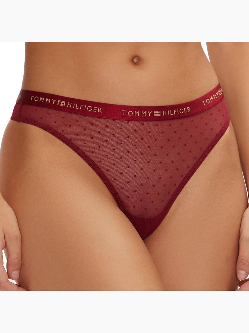 Lot de 3 Strings Femme Tommy Hilfiger Rouge - Kiabi