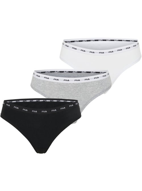Lot de 3 strings femme uni Fila - Kiabi