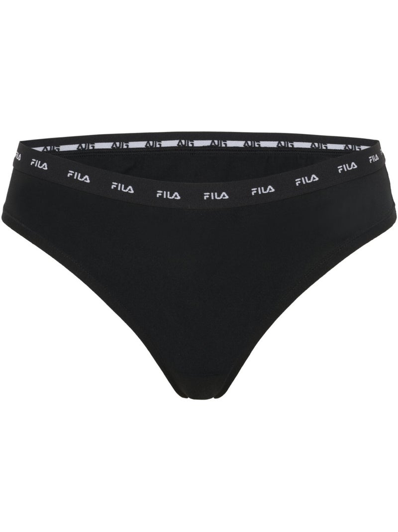 Lot de 3 strings femme uni Fila Gris - Kiabi