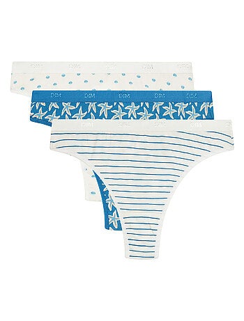 Lot de 3 Strings Les Pockets Coton