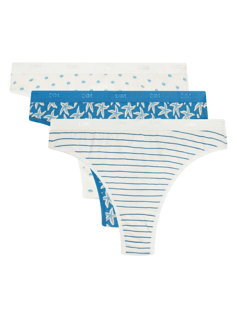 Lot de 3 Strings Les Pockets Coton Blanc cassé - Kiabi