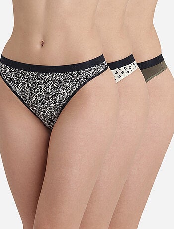 Lot de 3 Strings Les Pockets Coton