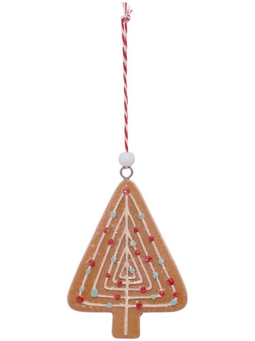 Lot de 3 suspensions de sapin biscuits en résine 8 cm - Kiabi