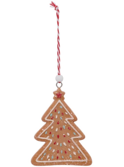 Lot de 3 suspensions de sapin biscuits en résine 8 cm - Kiabi