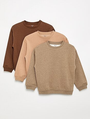 Lot de 3 sweats en polaire à manches longues