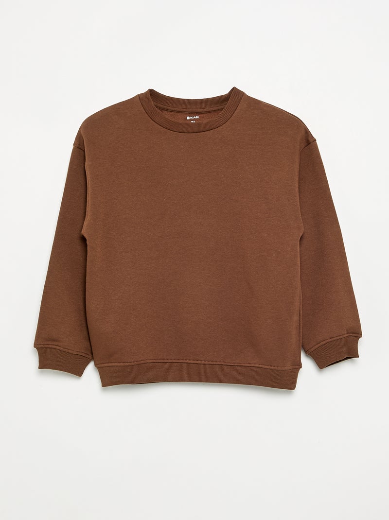 Lot de 3 sweats en polaire à manches longues Marron - Kiabi