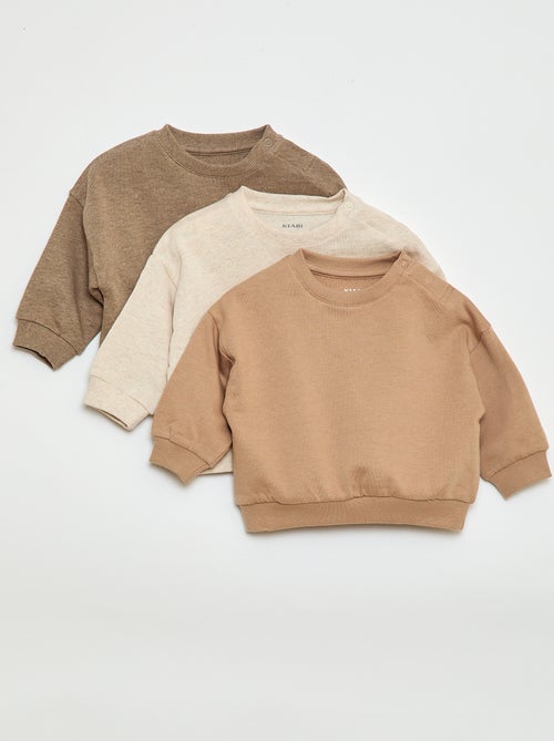 Lot de 3 sweats unis - Kiabi
