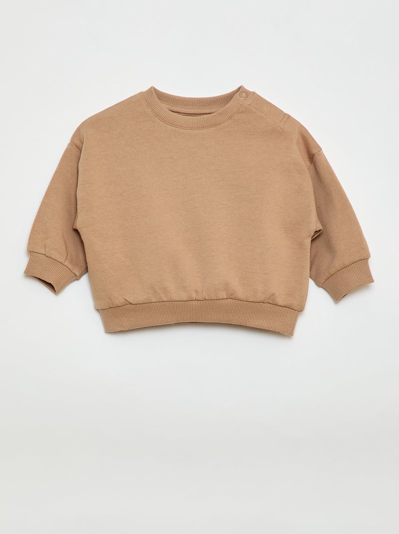 Lot de 3 sweats unis Beige - Kiabi