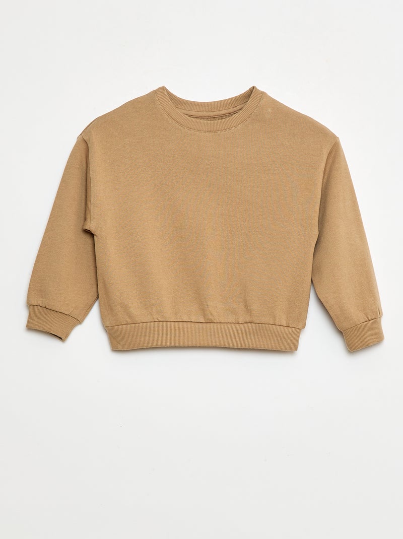 Lot de 3 sweats unis en molleton léger - 3 pièces Beige - Kiabi