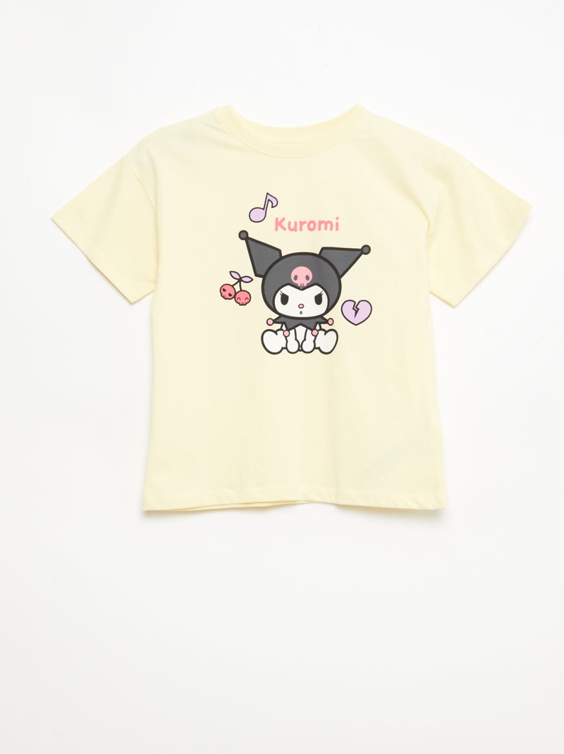 Lot de 3 t-shirt manches courtes 'Kuromi' en coton Blanc - Kiabi