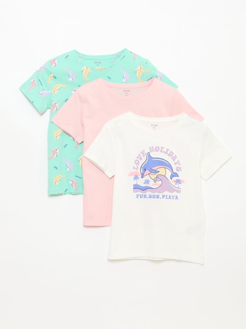 Lot de 3 t-shirts à manches courtes - Kiabi