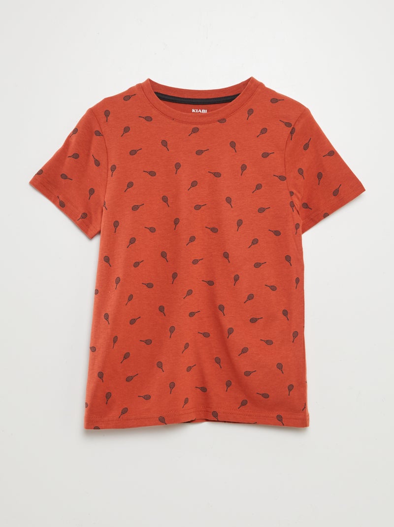 Lot de 3 t-shirts à manches courtes Blanc/marron - Kiabi