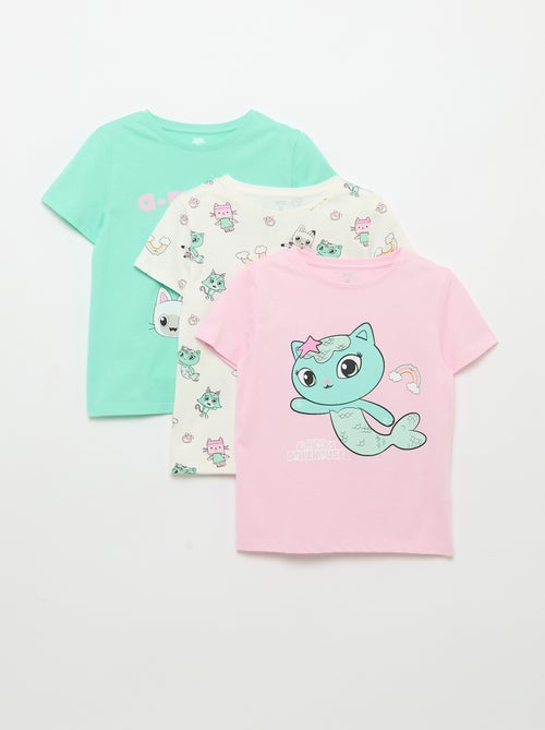 Lot de 3 T-shirts à manches courtes 'Gabby et la maison magique' - Kiabi