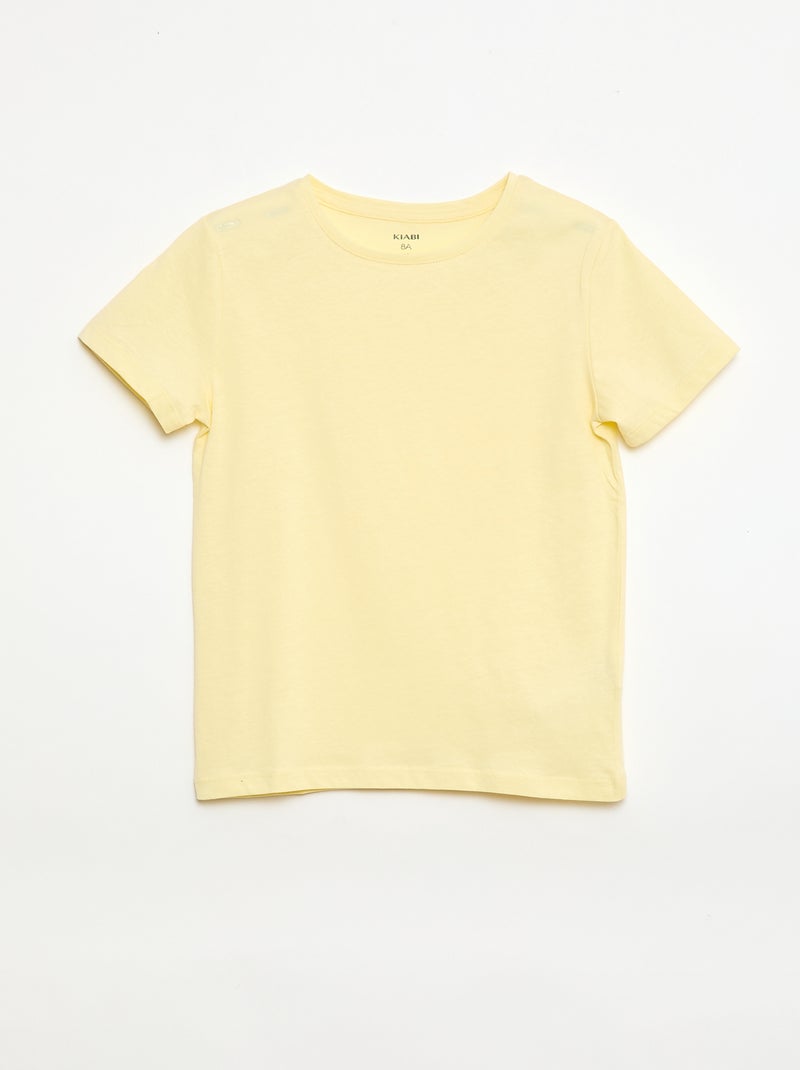 Lot de 3 t-shirts à manches courtes Jaune - Kiabi