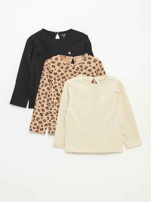 Lot de 3 t-shirts à manches longues - Kiabi