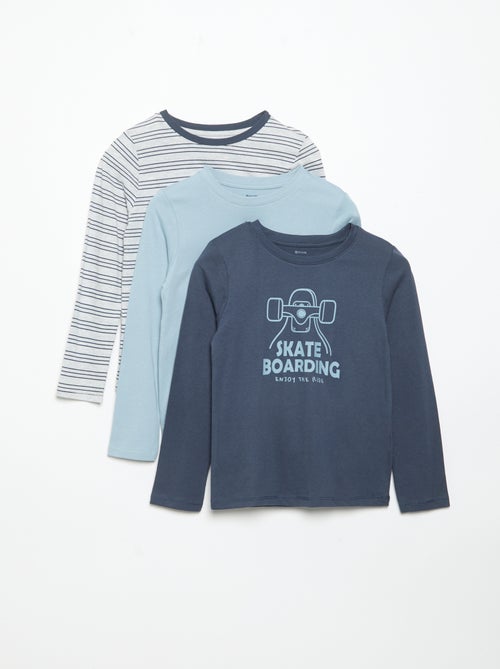 Lot de 3 T-shirts à manches longues - Kiabi
