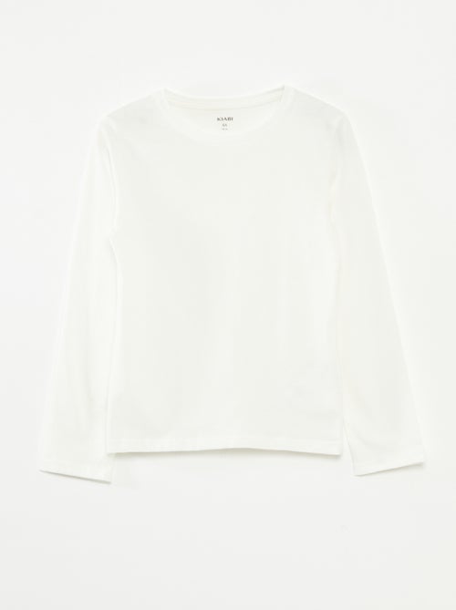 Lot de 3 t-shirts à manches longues et col rond - Kiabi